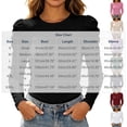 thumbnail image 3 of MYAOYINo Boundaries Ladies Ribbed Puff Shoulder Top Round Neck Slim Fit Casual Tee, 3 of 8