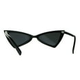 thumbnail image 4 of Womens Squared Triangle Gothic Retro Cat Eye Plastic 20s Sunglasses All Black, 4 of 4