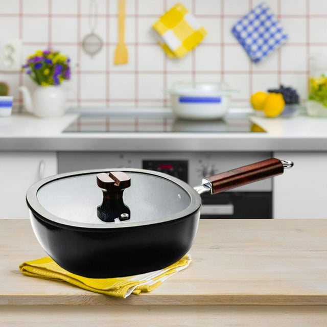 Elodie Frying Pan Non Stick Lightweight Multifunctional Saucepan for Stew Soup Home 24cm