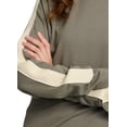 thumbnail image 4 of RBX Active Women's Ultra Lightweight Cotton Blend French Terry Crewneck Pullover with Crochet Trim, 4 of 5