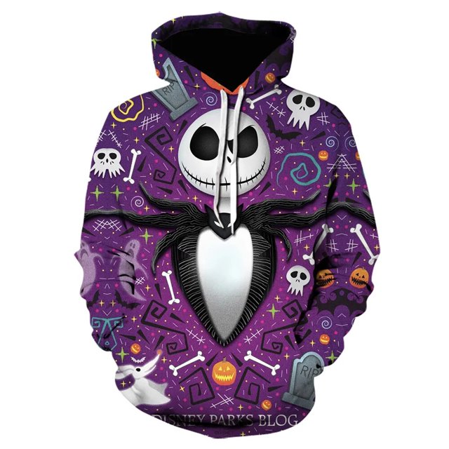 Sudadera con capucha con estampado 3D de pesadilla antes de Navidad para niños, sudaderas con capucha de Jack y Sally, abrigos de Terror para Niños, Jersey Punk de Halloween, novedad de 2023
