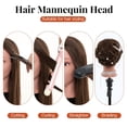 thumbnail image 4 of 20" Mannequin Head Human Hair,100% Real Hair Mannequin Head,Cosmetology Human Hair Mannequin Doll Head for Hair Styling,Practice Braiding Styling Head with Table Clamp Suitable for Hair Extensions, 4 of 8