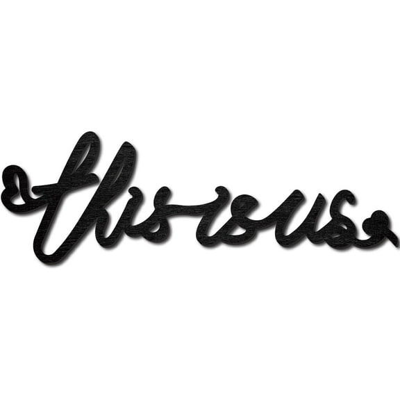 1pc This Is Us Word Sculpture Wood Sign Wooden Laser Cutout Unfinished Slices Wood Letter Wall Sign Ornaments Art