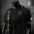 thumbnail image 6 of Zimjoy Mexico Soccer Jersey for Men Short Sleeve Training Shirt Breathable Sport Casual T Shirt for Soccer Fans Dark Green 2XL, 6 of 9