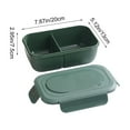 thumbnail image 3 of Silicone Dual Compartment Lunch Box - Microwave Safe 7.87-inch Bento Box with Fat Reduction Design, Perfect for Healthy Meal Prep, 3 of 6