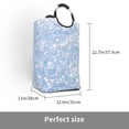 thumbnail image 3 of KLL White Bule Glitter Laundry Hamper,Large Canvas Fabric Lightweight Storage Basket Toy Organizer Dirty Clothes Collapsible Waterproof, 3 of 6