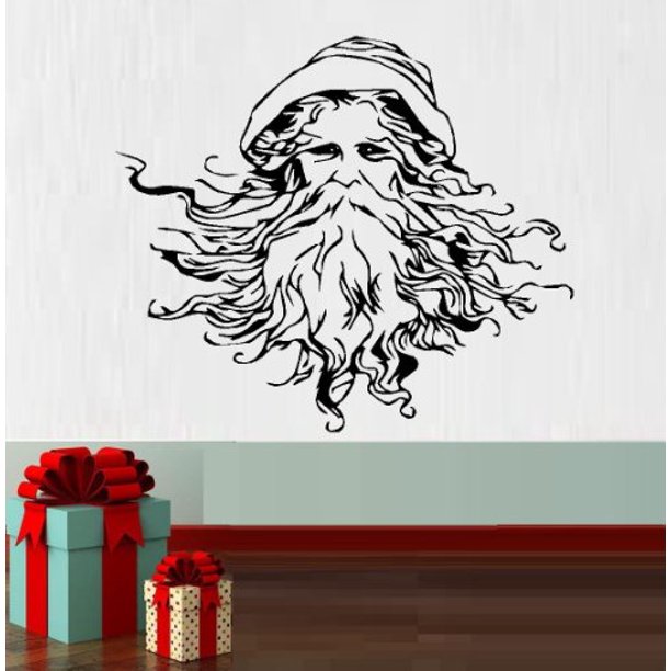 Decal Christmas Decal OLD SANTA CHRISTMAS WALL OR WINDOW DECAL