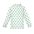 thumbnail image 5 of CCRFTGI Polo Shirts for Children Girls Size 8 School Uniform Polka Dots Shirt Golf Tennis Pique Collared Polos Lightweight Long Sleeve Summer Tops Green 13-14 Years, 5 of 5