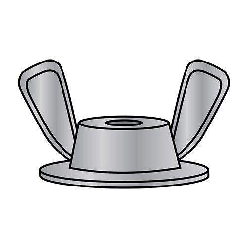 10-32X5/8X7/8 Washer Based Wing Nut Die Cast Zinc Alloy (Pack Qty 1,000) BC-1110NWA