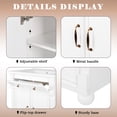 thumbnail image 4 of Fehomix 28 Inch Bathroom Vanity with Sink, Small Freestanding Vanity Cabinet with Roman Column Base & Storage, White Mid-Century Modern Farmhouse Ceramic Sink Vanity for Apartment Bathroom, 4 of 7