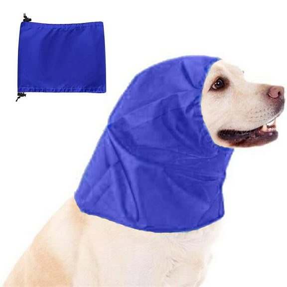 Harikaji Large Dog Bath Cap,Waterproof Large Dog Ear Protection Bathing Hat,Dog Ear Covers for Bathing Swimming Blue