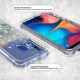 thumbnail image 3 of Galaxy A20 Case, Galaxy A30 Case Hard Clear Glitter Sparkle Flowing Liquid Case - Silver, 3 of 7