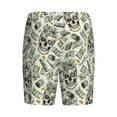 thumbnail image 2 of Haiem Skull with Cash Men's Pajama Short with Soft Woven Cotton Elastic Waistband Sleep Short-Large, 2 of 9
