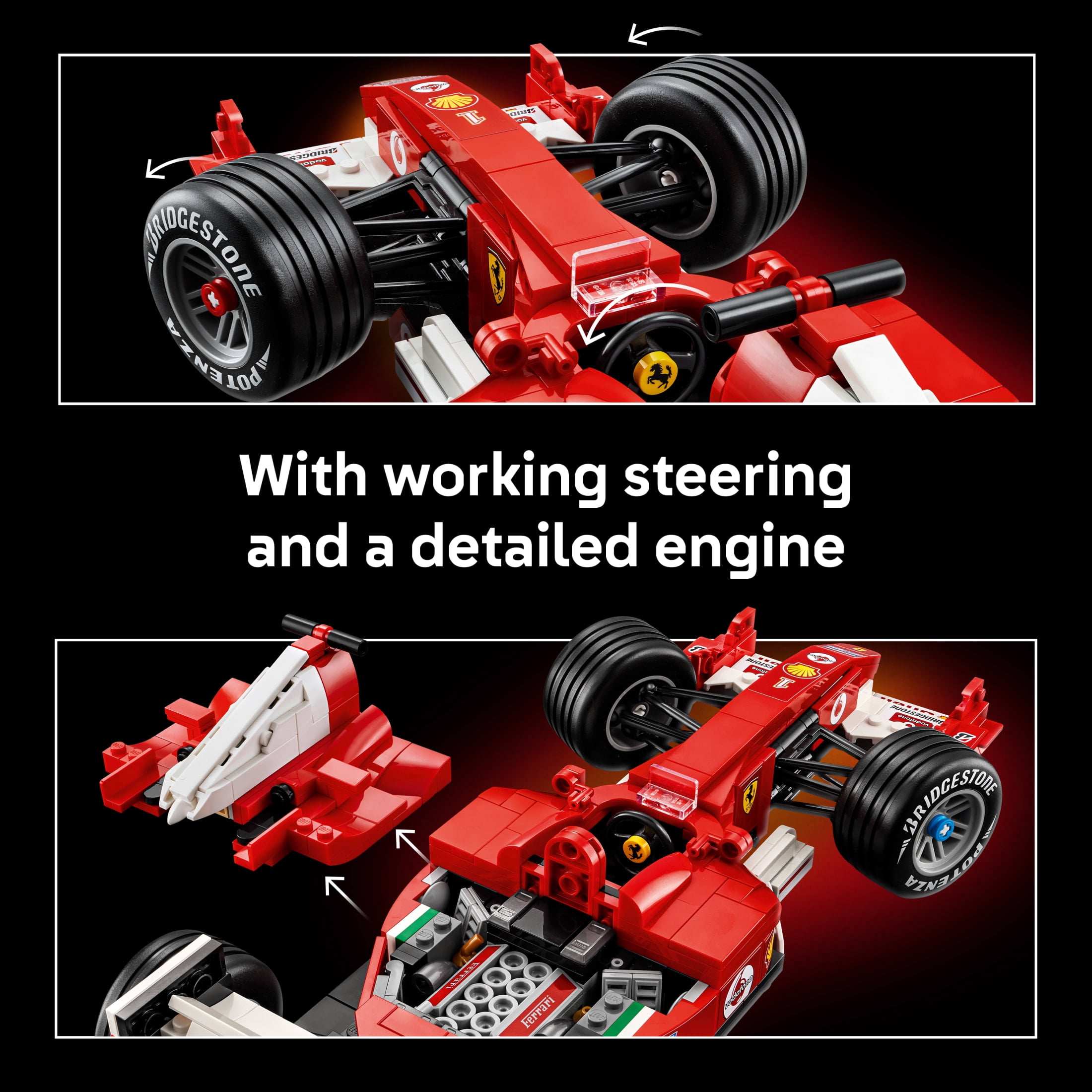 LEGO Icons Ferrari F2004 & Michael Schumacher Building Set for Adults, Ages 18+ - Ferrari F1 Bedroom, Home Office, Desk Decor - Gift Ideas for Men, Women, & Fans - 11375
