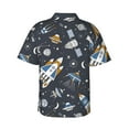 thumbnail image 3 of Daiia Space Cars Hawaiian Shirt for Men Gentle Cotton Regular Short Sleeve Casual-Small, 3 of 9