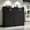 Black, variant on JassmiPkwy Restaurant Trash Can Cabinet - Commercial Trash Can 40 Gallon, Garbage Receptacle Indoor with Tray Holder for Restaurants-Black