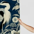 thumbnail image 3 of Leisuo Durable and Washable Blue Flower and Bird Asian Garden Chinoiserie Crane Bird Peacock Shower Curtain - Multiple Sizes White, 3 of 6