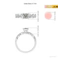 thumbnail image 4 of ANGARA Natural Princess-Cut Diamond Ring with Scrollwork in 14K White Gold for Women (Size-4.7mm| Color-K| Clarity-I3) | April Birthstone, Anniversary, Jewelry Gift for Women | Natural Diamond Ring, 4 of 8