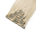 thumbnail image 3 of Extensions de Cheveux Humains Remy 100 % à Clip, Cheveux Humains Lisses et Soyeux, 7 Pcs, 15 clips, 3 of 6