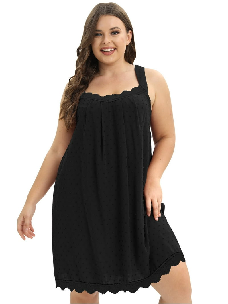Sunsent Womens Sleeveless Lounging Nightgown, Plus Size Comfy Sleepwear  Dress, Lightweight Night Gown XL-4XL - Walmart.com