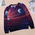 thumbnail image 6 of Galaxy Star Outer Space Womens Casual Crewneck Sweatshirt Long Sleeve Tops Cute Pullover Loose Fit, 6 of 7