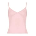 thumbnail image 5 of Women Padded Lace Double Lined Tank Tops V Neck Summer Going Out Top Pink S, 5 of 8