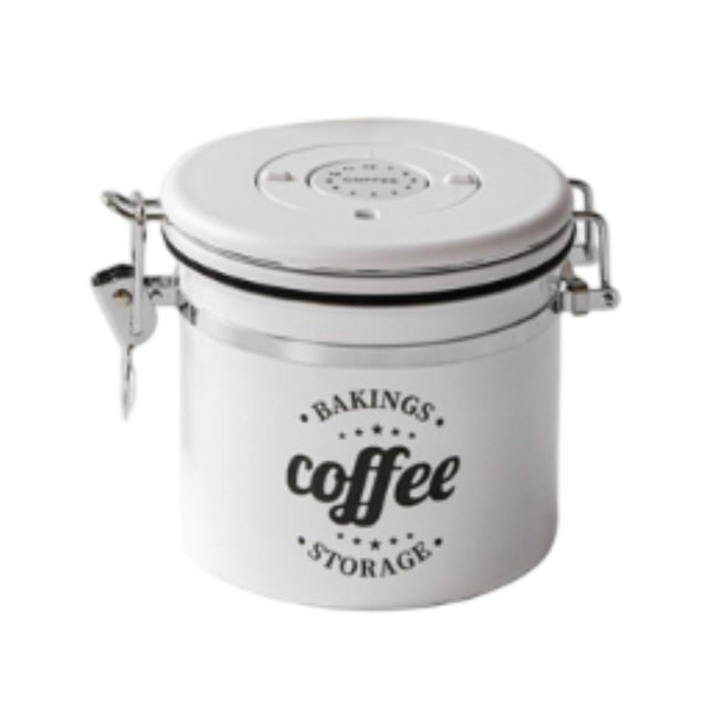 veasfak Coffee Beans Airtight Container Easy to Use Practical Sturdy Stainless Steel Small