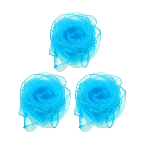 Uxcell 3 Pcs Dance Scarves 28" x 28" Juggling Scarves for Play Magic Music, Sky Blue