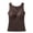 Brown, variant on Women's Embossed Thermal Vest, Built-in Bra Wire-Free Slim Fit Seamless Double Layer Thickened Base Layer for Autumn Winter Warmth and Daily Wear-Beige