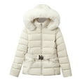 thumbnail image 4 of Winter Jackets for Women Short Padded Coat Winter Warm Thermal Outerwear With Hood Detachable Windproof Jacket For Cold Weather Winter Coats for Women, 4 of 7