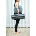 thumbnail image 2 of Leewadee Meditation Cushion Set – 1 Small Zafu Yoga Pillow and 1 Small Roll-Up Zabuton Mat Filled with Kapok, Anthracite, 2 of 8
