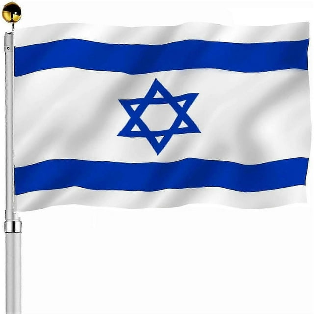 Bandera de Israel de 90 x 150 cm, pancarta "Oremos por Israel", letrero de bandera fuerte, bandera nacional de Israel con dos ojales de latón, bandera de apoyo a Israel - MXBC Lucky