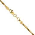 thumbnail image 3 of 14K Solid Yellow Gold 1.5mm Round Box Link Chain Necklace, 3 of 4