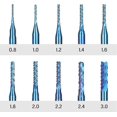 thumbnail image 3 of BR Juego de fresas CNC Nano Blue Coat, 10 piezas, 0,8-3 mm, vástago de 1/8", 3 of 5