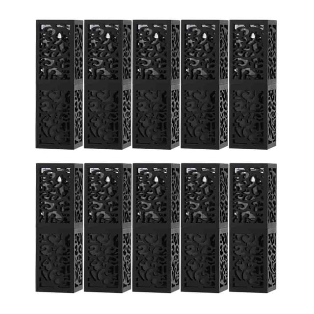 10 piezas de tubo de lápiz labial de 12,1 mm, envase de bálsamo labial cosmético DIY vacío (negro)