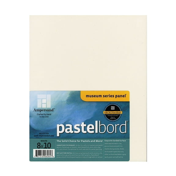 Pastelbord 8 in. x 10 in., white, each (pack of 2)