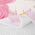 thumbnail image 5 of meiyoeat Magical Unicorn Castle Twin Quilt Set for Girls, Rainbow Princess Style Twin Coverlet Set, Pink White, 2 Pieces, 5 of 7