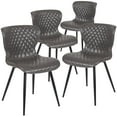 thumbnail image 1 of 4 Pack Contemporary Upholstered Chair in Gray Vinyl, 1 of 2