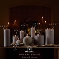 thumbnail image 3 of Set de 3 Velas Cilíndricas MOZEAL Vertidas a Mano, Sin Aroma, Gris 3x6, 3 of 6