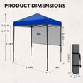thumbnail image 3 of INTER HUT 6x4 Pop up Portable Canopy Tent, Instant Folding Sun Shelter with Carry Bag, Blue, 3 of 8