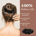 thumbnail image 4 of Papapt 4 Pack 100% Mulberry Silk Scrunchies, Silk Hair Ties 19 Momme Silk Scrunchies for Hair No Damag Scrunchies for Women Girls, 4 of 14