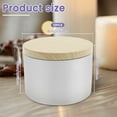 thumbnail image 2 of Jokapy 3" White Tabletop Metal Candle Holder with Wood Lid, Set of 12, 2 of 11