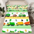 thumbnail image 2 of Castle Fairy Boys Girls Kawaii Garbage Truck 4pcs Bed Sheets,Construction Vehicles King Sheets,Cartoon Car Super Cozy Sheet Set,Breathable Home Decor, 2 of 7