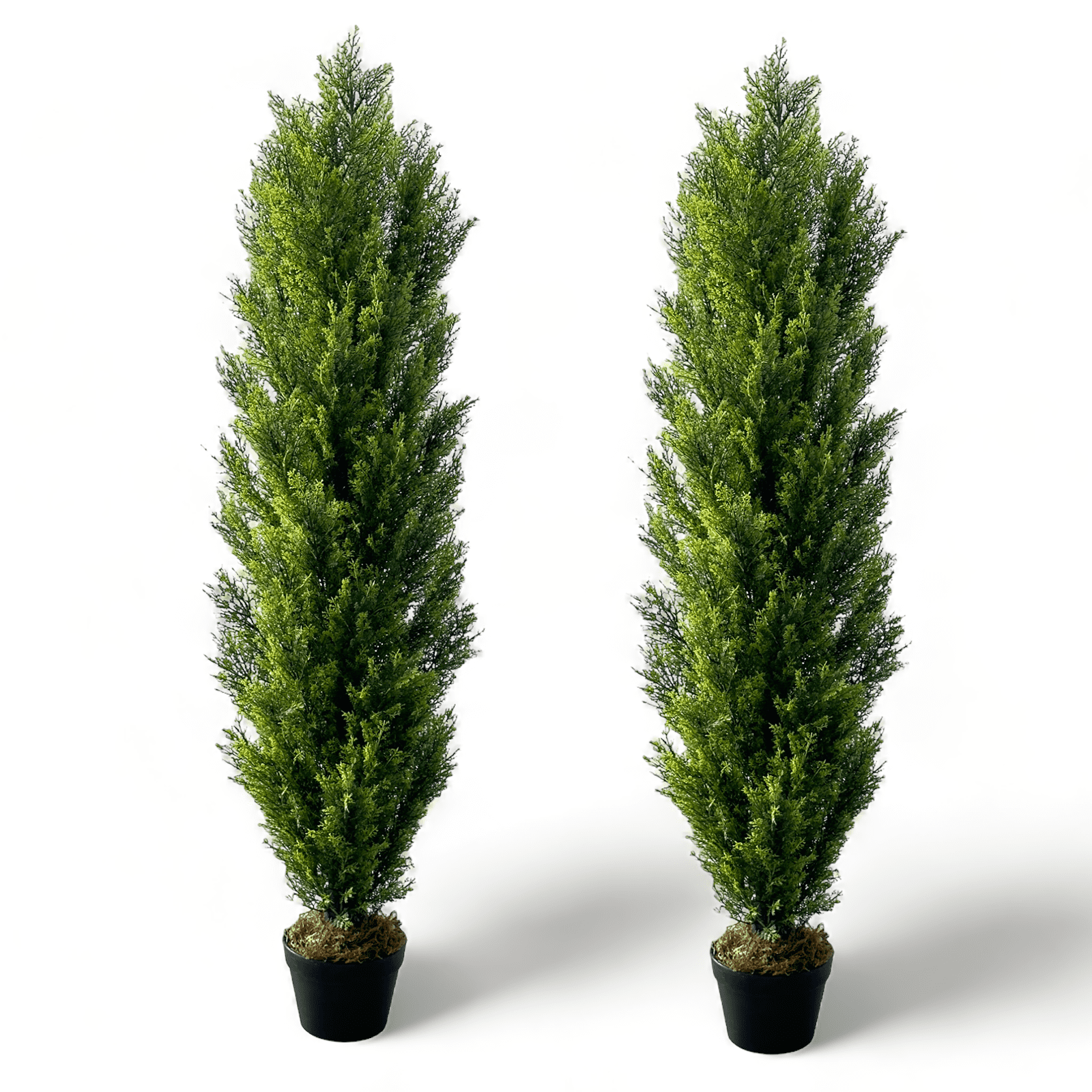 Poetree 2 Pack 5ft Topiary Cedar Trees Artificial Outdoor Fake Trees