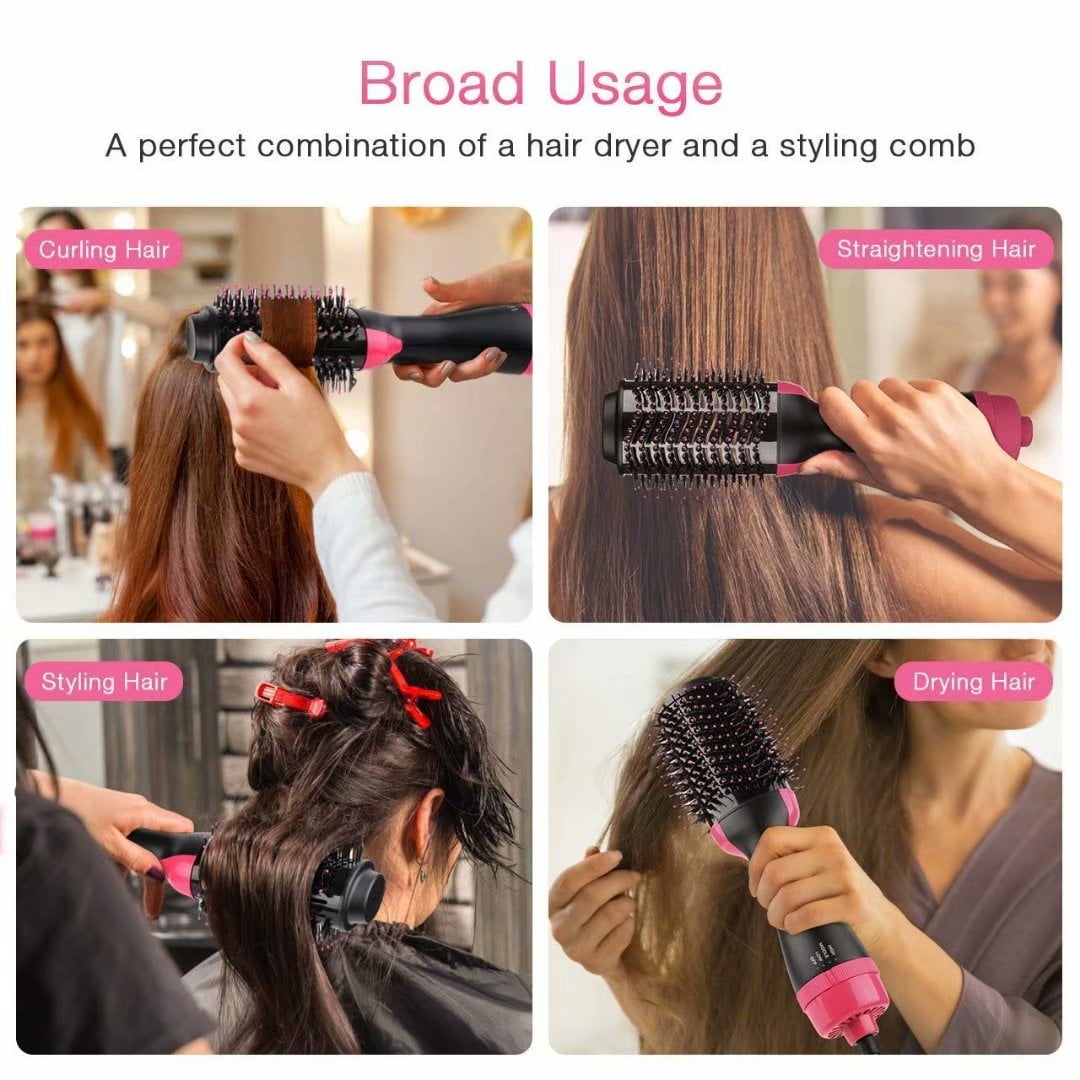 Damaie Hair Dryer And Hot Air Volumizer Brush One Step Tourmaline Blow Dryer Straightener Curling Brush 110v 130v 1000w Other