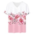 thumbnail image 5 of Haivin Womens Tops Short Sleeve Shirts Buttons V Neck Spring Fashion Summer Outfits Plus Size Blouses Casual, 5 of 5