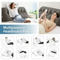 thumbnail image 4 of TOPCHANCES Large Bed Wedge Pillow, Headboard Triangular Backrest Reading Pillow with a Side Pocket(Grey, 59 x 7.8 x 20 inch), 4 of 7
