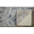 thumbnail image 6 of HomeRoots 513833 7 x 10 ft. Ivory Taupe & Blue Floral Power Loom Distressed Stain Resistant Rectangle Area Rug, 6 of 8
