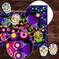 thumbnail image 3 of Mantel de lino con diseño de calavera de azúcar mexicana para el hogar, la cocina y el comedor (13 x 72 pulgadas), 3 of 5