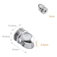 thumbnail image 2 of Adjustable Shelf Support Clamp Clip Silver Tone 4pcs for 5mm-8mm Thick Glass, 2 of 5